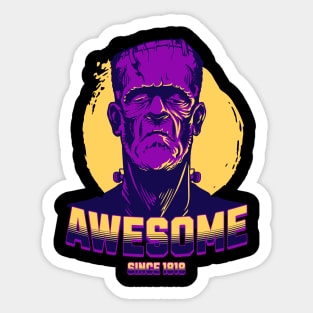 Funny Halloween Birthday Frankenstein Sticker